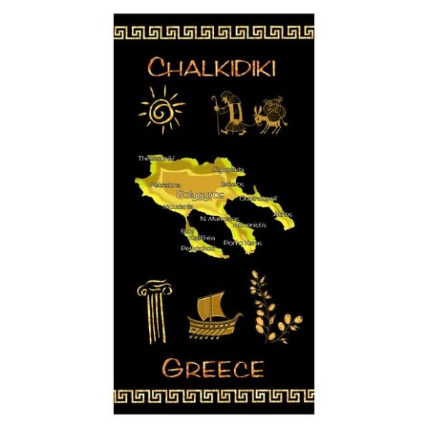 MICROFIBER BEACH TOWEL CHALKIDIKI  70Χ140CM