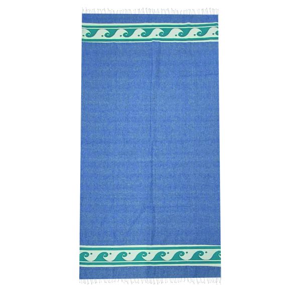 ΠΕΤΣΕΤΑ PESTEMAL ΜΕ ΚΥΜΑΤΑ ΜΠΛΕ /90Χ180ΕΚ /ΣΥΣΚ3