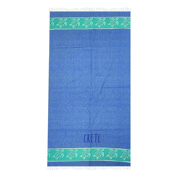 ΠΕΤΣΕΤΑ PESTEMAL ΜΕ ΧΕΛΩΝΙΤΣΑ ΚΡΗΤΗ ΜΠΛΕ /90Χ180ΕΚ /ΣΥΣΚ3