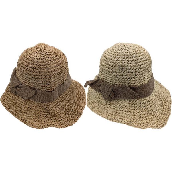 ΚΑΠΕΛΟ ΨΑΘΙΝΟ ΓΥΝΑΙΚ. ΕΥΚΑΜΠΤΟ ΜΕ ΚΟΡΔΕΛΑ 2ΧΡΩΜ/No 58-60 /ΣΥΣΚ6