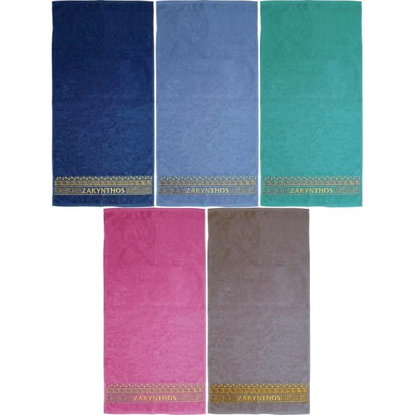 BATH TOWEL JAQUAR WITH MEANDER ZAKYNTHOS  70Χ140CM