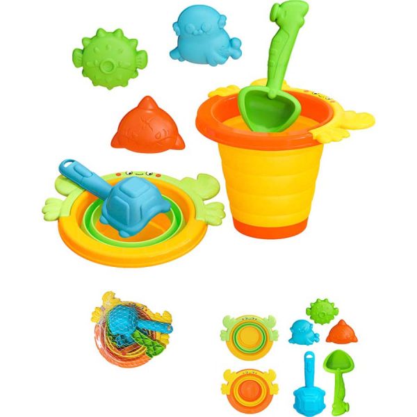 FOLDING BEACH BUCKET SET6
