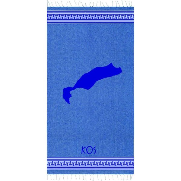 ΠΕΤΣΕΤΑ PESTEMAL ΜΕ ΧΑΡΤΗ KOS ΓΑΛΑΖΙΟ /90Χ180ΕΚ /ΣΥΣΚ3