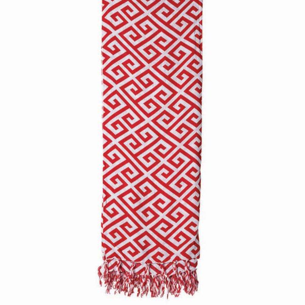 ΠΑΡΕΟ ΜΕ ΜΑΙΑΝΔΡΟ ΚΟΚΚΙΝΟ /130X180ΕΚ