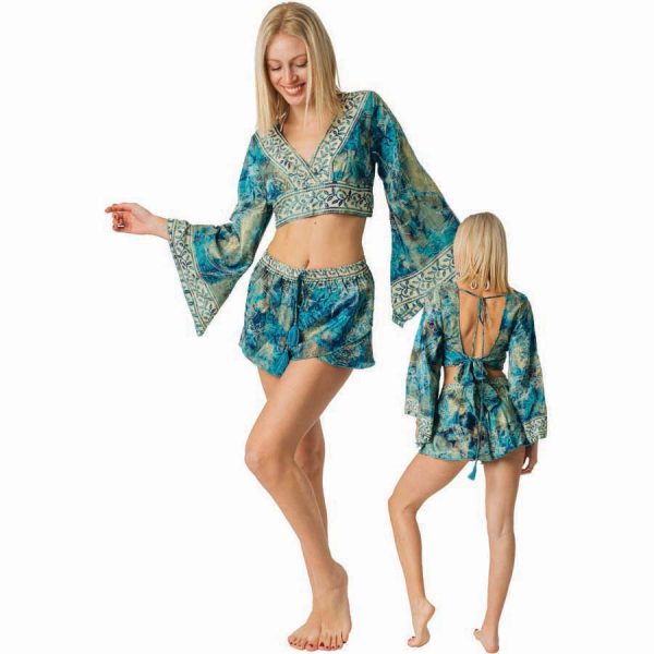 ΜΠΛΟΥΖΑΚΙ ΚΟΝΤΟ ΜΠΛΕ ΜΕ ΛΟΥΛΟΥΔΙΑ