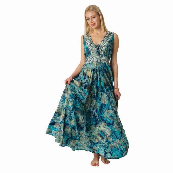 ΦΟΡΕΜΑ ΑΜΑΝΙΚΟ ΜΠΛΕ ΜΕ ΛΟΥΛΟΥΔΙΑ