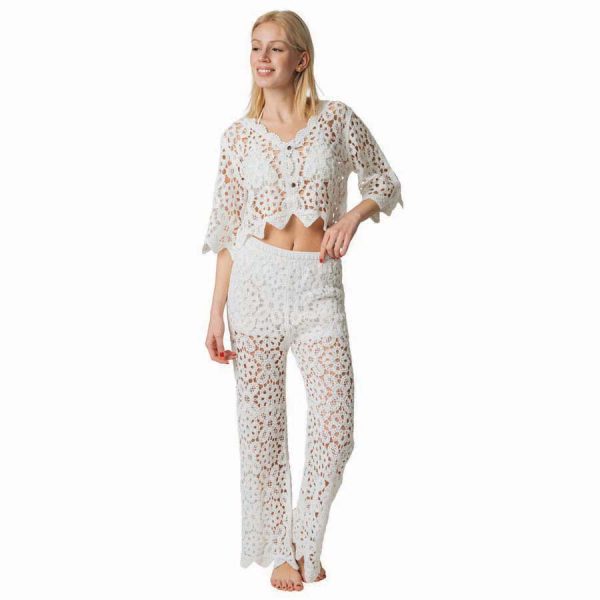 ΣΕΤ ΠΑΝΤΕΛΟΝΙ ΜΕ ΜΠΛΟΥΖΑ ΔΑΝΤΕΛΑ ΛΕΥΚΟ