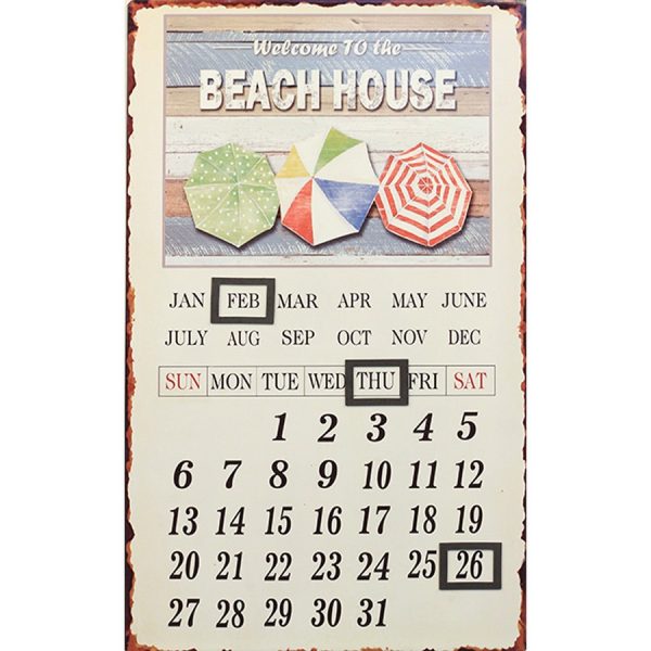 IRON CALENDAR 30Χ0,5Χ50CM