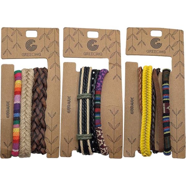 ΒΡΑΧΙΟΛΙ ΜΕ ΔΕΡΜΑΤΙΝΗ 4ΣΧΕΔΙΑ /ΣΥΣΚ12