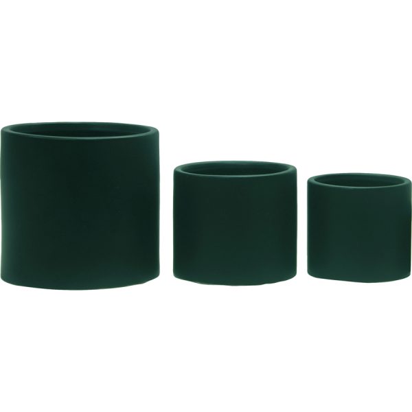 CEMENT ROUND POT  16x16x15cm