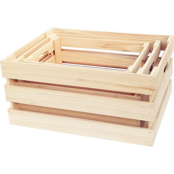 BOX WOODEN  52Χ40Χ24,5-46Χ35Χ21-40Χ30Χ18,5CM