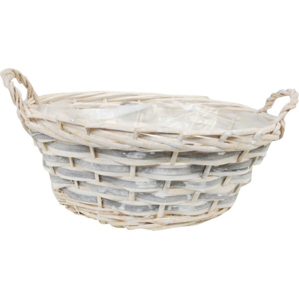 ΚΑΛΑΘΙ ΨΑΘ. ΣΤΡΟΓ. ΜΕ ΧΕΡΑΚΙΑ ΛΕΥΚΟ-ΓΚΡΙ /30Χ21Χ12ΕΚ