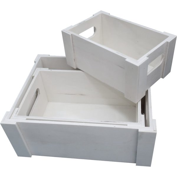 WOOD BOX WITH METAL CORNER  23Χ18Χ9-20Χ13Χ9-16Χ10Χ7ΕΚ