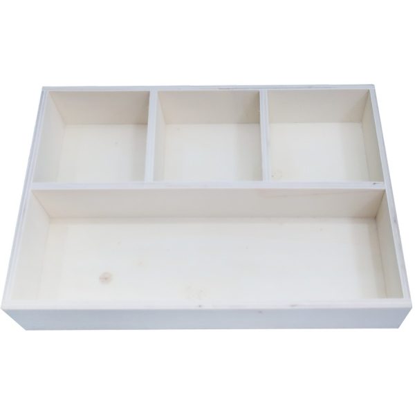 WOOD TRAY WITH DISPLAY  20Χ14Χ3ΕΚ