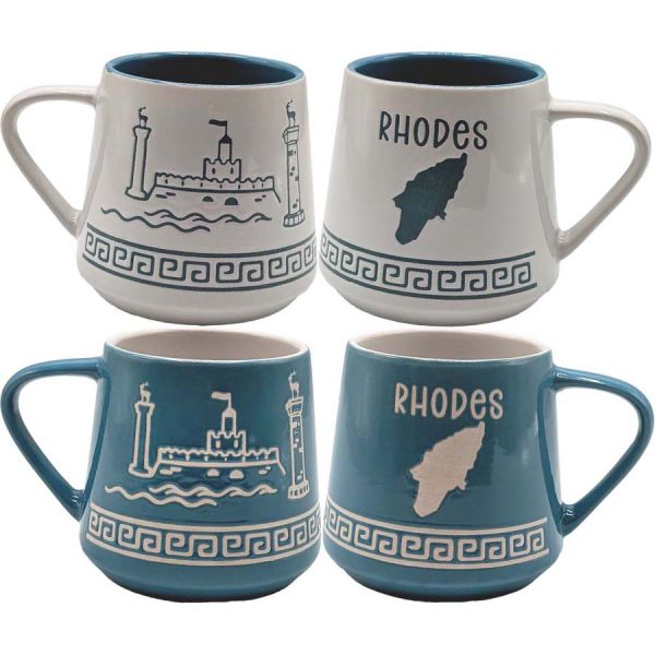 MUG MAP OF RHODES /7,5Χ8,7CM