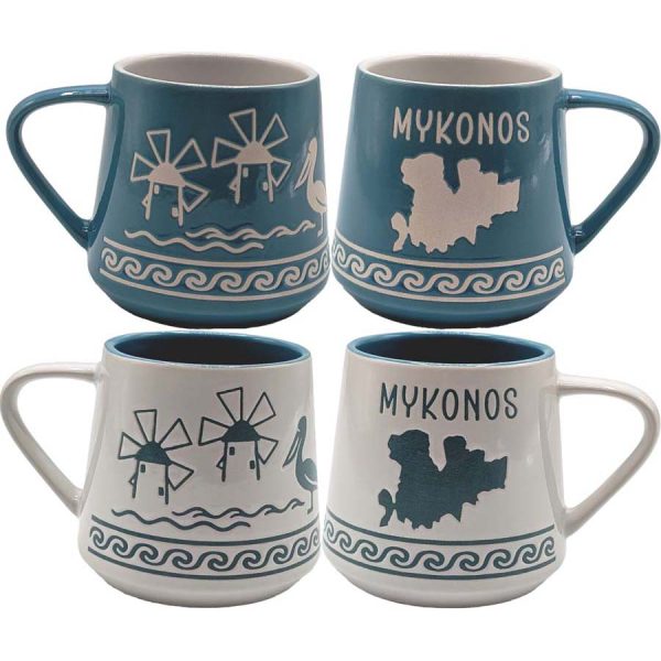 MUG MAP OF MYKONOS /7,5Χ8,7CM